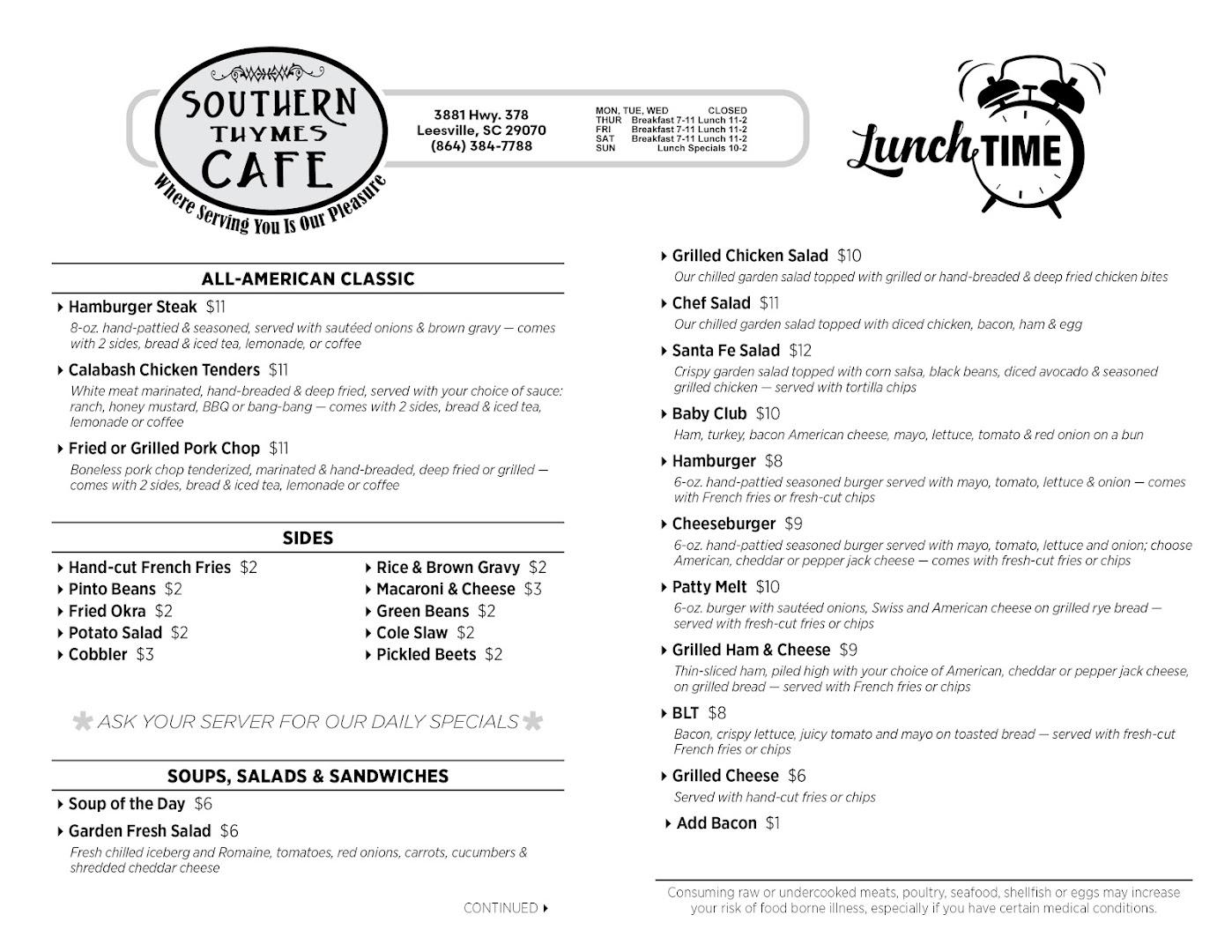 Southern Thymes Cafe